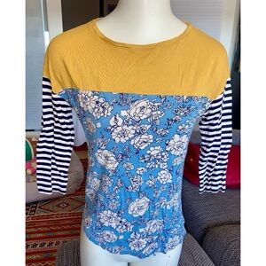 Boden 3/4 Sleeve Multi-color Top, Sz US 6